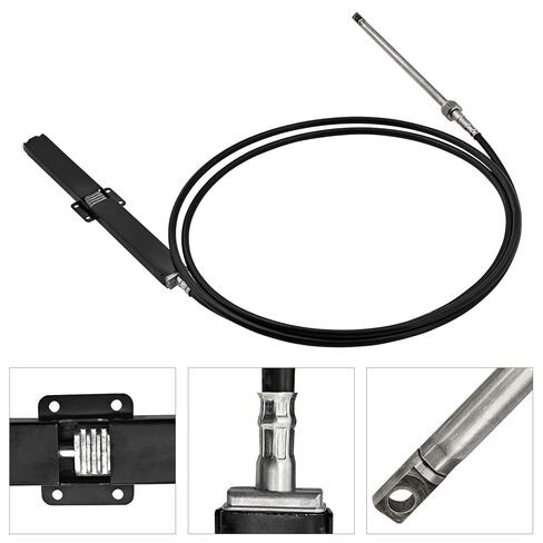 SSC13420 20Ft Mechanical Rack & Pinion Steering Cable Compatible with SB39526P SB39544P Bezel Kits for Back Mount Steering System & SH5210P SH5230P Helm Units Fits for SS14120 SS15120 in Kuwait