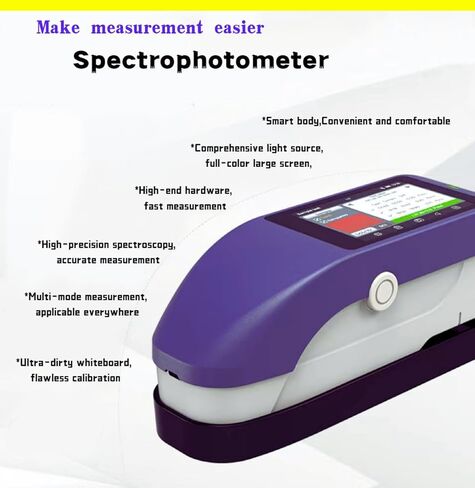 Touch Screen Spectrophotometer Color Difference Tester with Caliber 8mm Reflectivity Range 0-200% Resolution 0.01% 8000 Group Mass Storage USB Interface in Saudi Arabia