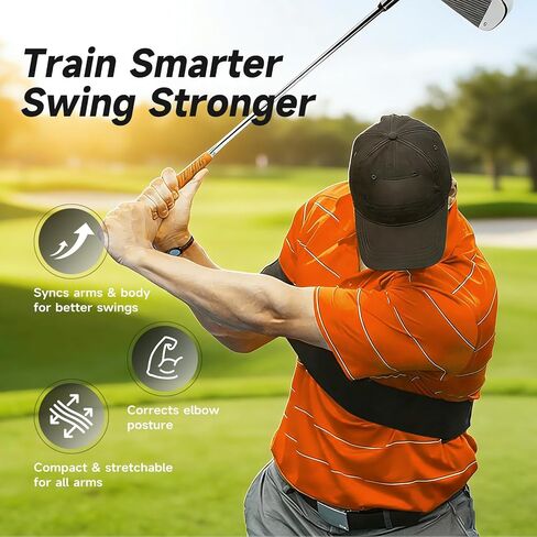 Slider Golf Training Aid, Adjustable Swing Correcting Arm Band, Sliders Training Aids for Men & Women Postures Correction, Improve Swing Stability-1pc in Kuwait