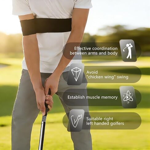 Slider Golf Training Aid, Adjustable Swing Correcting Arm Band, Sliders Training Aids for Men & Women Postures Correction, Improve Swing Stability-1pc in Kuwait