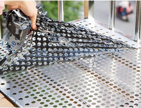 Premium 304 Stainless Steel Perforated Metal Panel - Versatile Anti-Fall Window Screens & Balcony Protection, Non-Slip Flooring, Custom Cut-to-Size (0.3x8m/1.0x26ft) in Kuwait