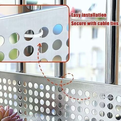 Heavy-Duty Stainless Steel Expanded Metal Sheet - Perforated Railing & Flower Support Fence, Weather-Resistant Mesh for Balcony, Window Sill Guard, Durable & Versatile in Kuwait