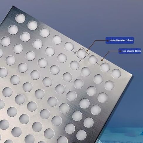 Heavy-Duty Stainless Steel Expanded Metal Sheet - Perforated Railing & Flower Support Fence, Weather-Resistant Mesh for Balcony, Window Sill Guard, Durable & Versatile in Kuwait