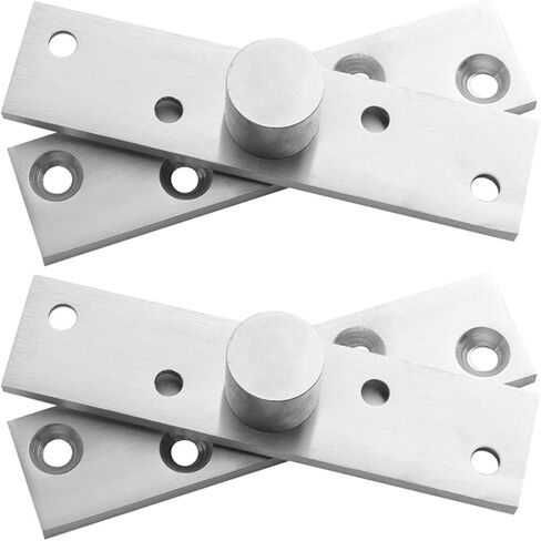 2pcs 360 Degree Hidden Door Pivot Hinges Stainless Steel Small Size Rotation Pivot Hinges for Narrow Doors Cabinet Hardware in Saudi Arabia