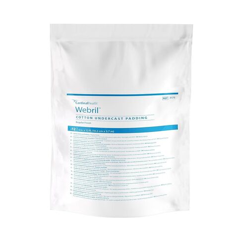 Cardinal Health™ Webril™ 100% Cotton Undercast Padding, 4IN x 4YD, Non-Sterile, Bulk, 3175-, Bag of 12 in Saudi Arabia