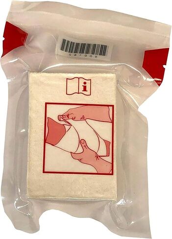 North American Rescue Responder Compressed Gauze (Rolled) NAR Sterile Cotton Bandage for Bleeding Control, Wounds, Injuries (30-0182) in Kuwait