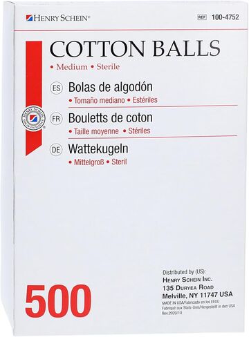 Cotton Ball, Medium, 500 Count/Box, 100% Pure Cotton Balls for Personal Care, Medical use, Makeup in Saudi Arabia