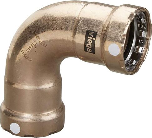 88005 - Aftermarket Replacement Megapress 3/4 Inch 90 and Deg Copper Nickel Elbow - Double Press Connection - Smart Connect Technology Compatible with Viega in Saudi Arabia