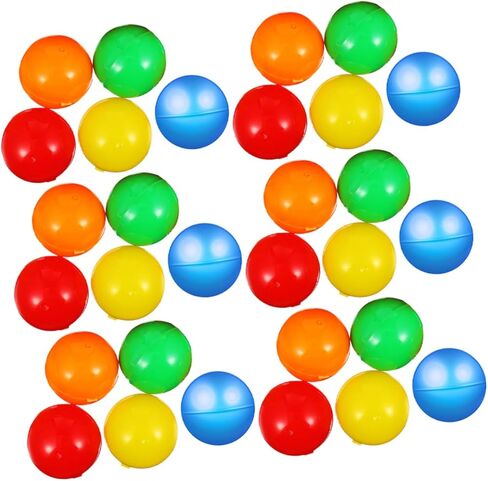 Toyvian 100pcs Colorful Raffle Balls 4cm Fillable Mini Plastic Balls for Party Games Vending Machines and Fun Raffle Drawings in Kuwait