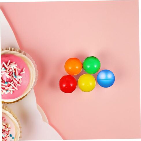 Toyvian 100pcs Colorful Raffle Balls 4cm Fillable Mini Plastic Balls for Party Games Vending Machines and Fun Raffle Drawings in Kuwait