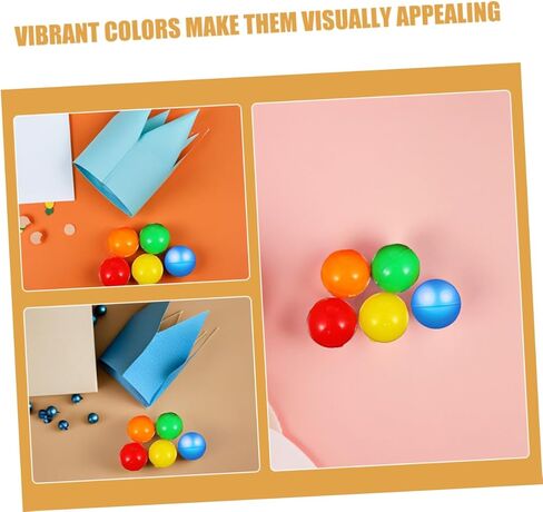 Toyvian 100pcs Colorful Raffle Balls 4cm Fillable Mini Plastic Balls for Party Games Vending Machines and Fun Raffle Drawings in Kuwait