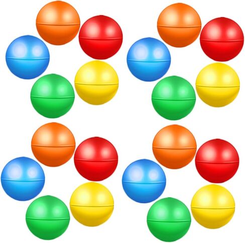 Kisangel 100pcs Colorful Raffle Balls 4cm Openable Plastic Capsules for Kids Party Games Vending Machine Prizes and Drawing Events in Kuwait