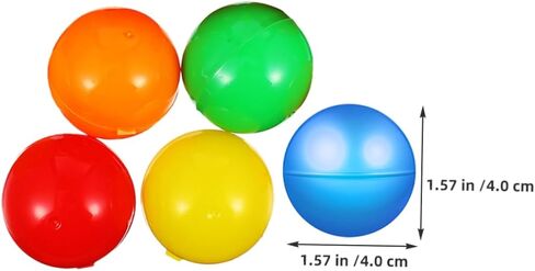 Kisangel 100pcs Colorful Raffle Balls 4cm Openable Plastic Capsules for Kids Party Games Vending Machine Prizes and Drawing Events in Kuwait