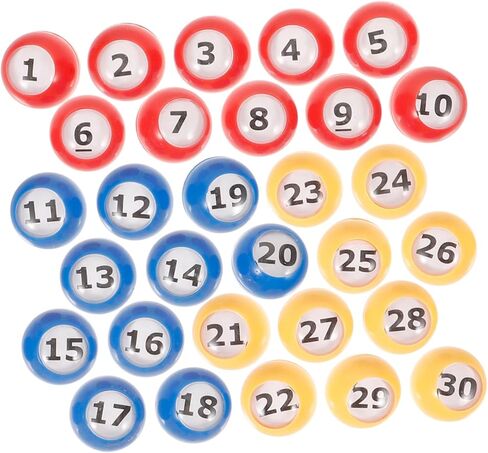 Kisangel 30 قطعة كرات اليانصيب رقائق البنغو لألعاب البنغو الدعائم نشاط الحفلات كرات اللعبة القابلة لإعادة الاستخدام in Kuwait