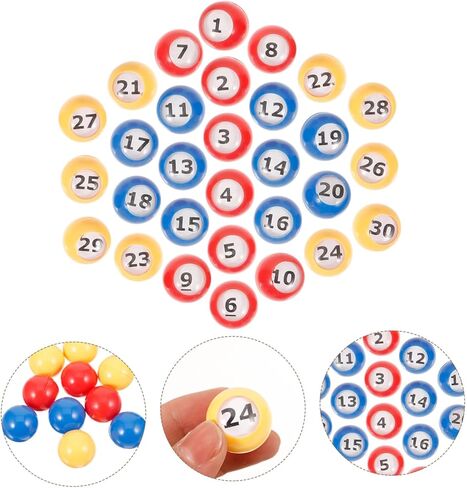 Kisangel 30 قطعة كرات اليانصيب رقائق البنغو لألعاب البنغو الدعائم نشاط الحفلات كرات اللعبة القابلة لإعادة الاستخدام in Kuwait