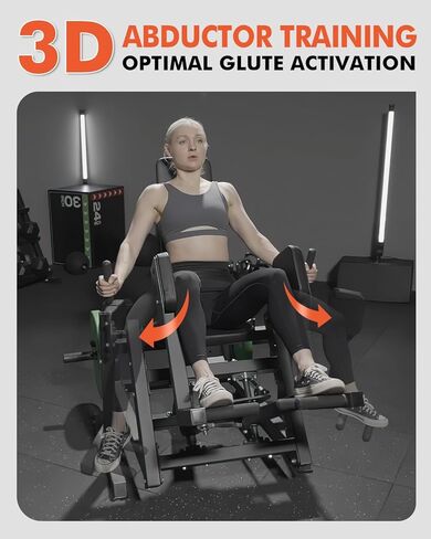 GMWD Hip Abductor Machine,3D ARC Motion Hip Abductor Machine,300lbs Capacity Plate Loaded Hip Abduction Machine,Hip Abductor-Inner and Outer Thigh Machine for Home Gym in Kuwait