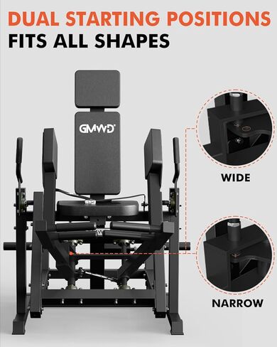 GMWD Hip Abductor Machine,3D ARC Motion Hip Abductor Machine,300lbs Capacity Plate Loaded Hip Abduction Machine,Hip Abductor-Inner and Outer Thigh Machine for Home Gym in Kuwait