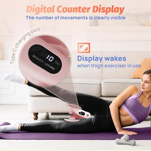 Thigh Exerciser, Pelvic Floor Muscle Trainer, Inner Thigh Kegel Exercise Workout Equipment for Women and Men, Home Fitness Strengthen Machine for HIPS, Butt, Legs in Saudi Arabia