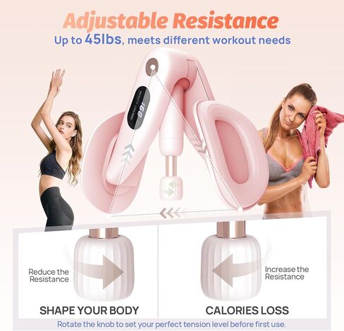 Thigh Exerciser, Pelvic Floor Muscle Trainer, Inner Thigh Kegel Exercise Workout Equipment for Women and Men, Home Fitness Strengthen Machine for HIPS, Butt, Legs in Saudi Arabia