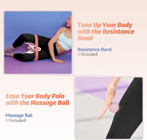 Thigh Exerciser, Pelvic Floor Muscle Trainer, Inner Thigh Kegel Exercise Workout Equipment for Women and Men, Home Fitness Strengthen Machine for HIPS, Butt, Legs in Saudi Arabia