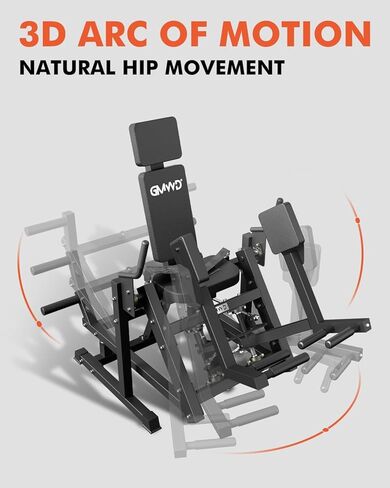 GMWD Hip Abductor Machine, 3D ARC Motion Hip Abductor Machine, 300lbs Capacity Plate Loaded Hip Abduction Machine, Inner and Outer Thigh Machine for Home Gym in Kuwait