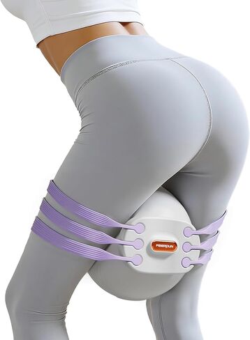 FEIERDUN Thigh Master, Kegel Exerciser, Pelvic Floor Muscle Trainer for Women, Adjustable 5-Level Resistance, Inner/Outer Thigh Leg Hip Glute Arm Toner,Leg-Shaping Ball-Purple in Kuwait