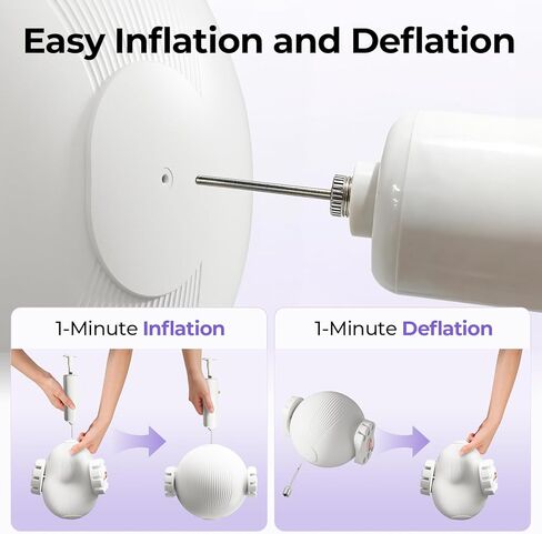 FEIERDUN Thigh Master, Kegel Exerciser, Pelvic Floor Muscle Trainer for Women, Adjustable 5-Level Resistance, Inner/Outer Thigh Leg Hip Glute Arm Toner,Leg-Shaping Ball-Purple in Kuwait