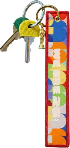 Official FIFA World Cup 2026 Edition - 6.3 inch Embroidered Keychain w 3D Trophy - Historic, Once-in-a-Lifetime Collector’s Item - Made to Last; Perfect for Keys, Backpacks, and Luggage in Kuwait