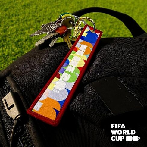 Official FIFA World Cup 2026 Edition - 6.3 inch Embroidered Keychain w 3D Trophy - Historic, Once-in-a-Lifetime Collector’s Item - Made to Last; Perfect for Keys, Backpacks, and Luggage in Kuwait