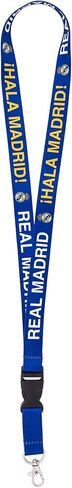 صبار الصحراء Real Madrid FC Lanyard Los Blancos Madridistas فريق كرة القدم مفاتيح السيارة معرف شارة حامل سلسلة مفاتيح قابلة للفصل مشبك مشبك (حبل C) in Saudi Arabia