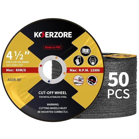 4-1/2 Inch Cut Off Wheels, 4.5" Grinder Wheels for Metal & Stainless Steel, Professional Thin Cutting Discs for Angle Grinder - 50 PCS of Aggressive Cutting Blades in Kuwait