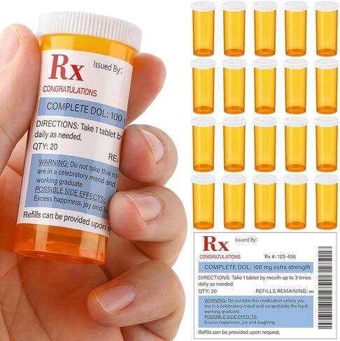 Kigeli 40 Pcs/ 20 Set Nurse Graduation Party Decoration Supplies Medication Pill Bottles Label Stickers Class of 2026 Nursing Graduation Party Favors for Pharmacist Registered BSN RN Pharmd Medical in Saudi Arabia