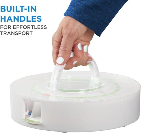 LiveFine Automatic Pill Dispenser with Removable Cups, 21 Compartments, 9 Dosage Rings, Alarm Reminder, LCD Display, Sound & Light Alerts, Locking Key for Vitamins, Supplements, Medications & Seniors in Kuwait