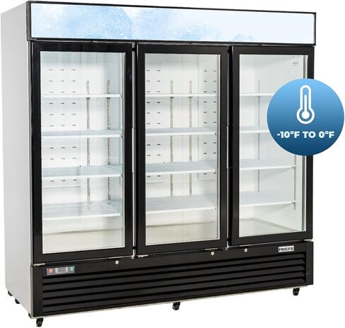 Frigos Premium FGP-FZM-72 3-Glass Door Merchandiser Freezer 72 Cu Ft - Ideal for Commercial Kitchen - Included Liftgate in Kuwait