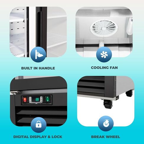 Frigos Premium FGP-FZM-72 3-Glass Door Merchandiser Freezer 72 Cu Ft - Ideal for Commercial Kitchen - Included Liftgate in Kuwait