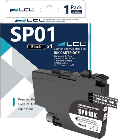 LCL SP-1 SP01 تسامي خراطيش حبر SP01BKS حبر عالي السعة متوافقة مع طابعات الأخ-thermo sp-1 (حزمة واحدة أسود) in Kuwait