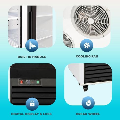 Frigos Premium FGP-RFMS-49 54.4" Two Sliding Glass Door Merchandiser Refrigerator 49 Cu Ft White - Beverage Display Cooler Ideal for Commercial Kitchen - Included Liftgate in Kuwait