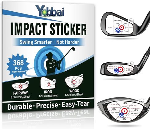 Golf Impact Tape - High-Resolution Strike Stickers for Iron, Wood & Fairway Clubs, Non-Residue, Swing Training Aid Impact Labels in Kuwait