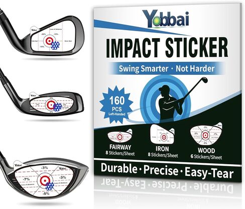 Golf Impact Tape - High-Resolution Strike Stickers for Iron, Wood & Fairway Clubs, Non-Residue, Swing Training Aid Impact Labels in Kuwait