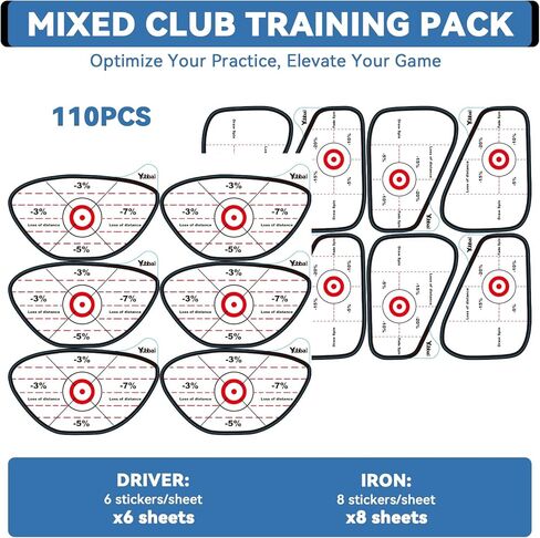 Golf Impact Tape - High-Resolution Strike Stickers for Iron, Wood & Fairway Clubs, Non-Residue, Swing Training Aid Impact Labels in Kuwait