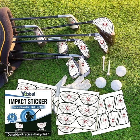 Golf Impact Tape - High-Resolution Strike Stickers for Iron, Wood & Fairway Clubs, Non-Residue, Swing Training Aid Impact Labels in Kuwait