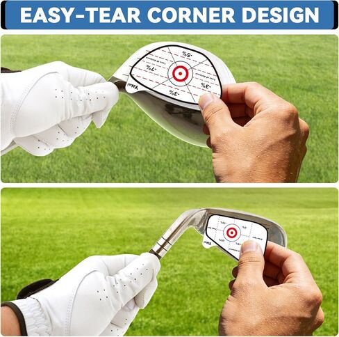Golf Impact Tape - High-Resolution Strike Stickers for Iron, Wood & Fairway Clubs, Non-Residue, Swing Training Aid Impact Labels in Kuwait
