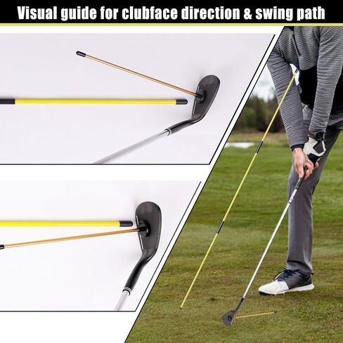 عبوتان من أعواد محاذاة الجولف مقاس 40 بوصة مع قضيب محاذاة نادي الجولف المغناطيسي، تصور يوضح هدف تأرجح الجولف الصحيح، أعواد محاذاة احترافية لممارسة مدرب التأرجح in Kuwait