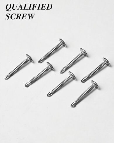 300PCS #10 x 1-1/4" Sheet Metal Screws, Self Tapping Screws for Metal, 410 Stainless Steel Modified Truss Head Fast Self-Drilling Metal Screw with Drill Bit in Saudi Arabia