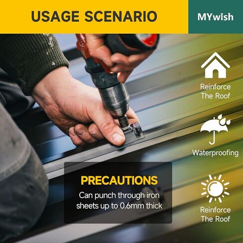 Mywish 100pcs #10 x 3/4 Hex Head Self-Drilling Sheet Metal Roofing Screws with EPDM Washer, Black Colored Hex Wood Screw, Sheet Metal Roof Screws with Hex Socket in Saudi Arabia
