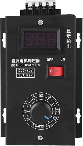 Universal 6V - 90V PWM DC Motor Speed Controller PLC 15A Display Motor Governor with 20A Ceramic for DC Motor in Saudi Arabia