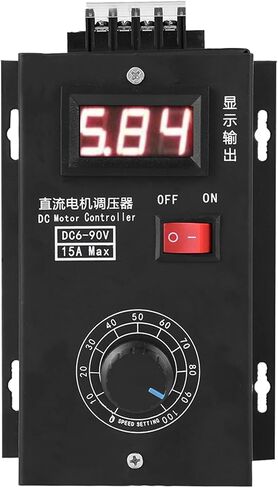 Universal 6V - 90V PWM DC Motor Speed Controller PLC 15A Display Motor Governor with 20A Ceramic for DC Motor in Saudi Arabia