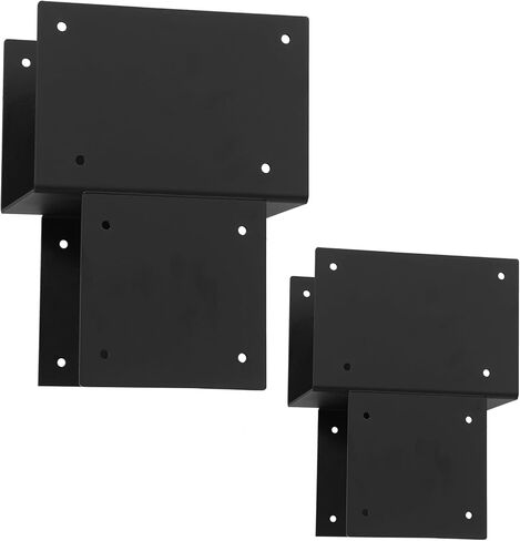 Generic 2 Pack Joist Hanger Brackets 6x6 (Actual 5.5x5.5in) Galvanized Steels Pergola Connector Brackets Post Inside Mount Bracket for Wood Posts Gazebo & Deck Beams in Kuwait