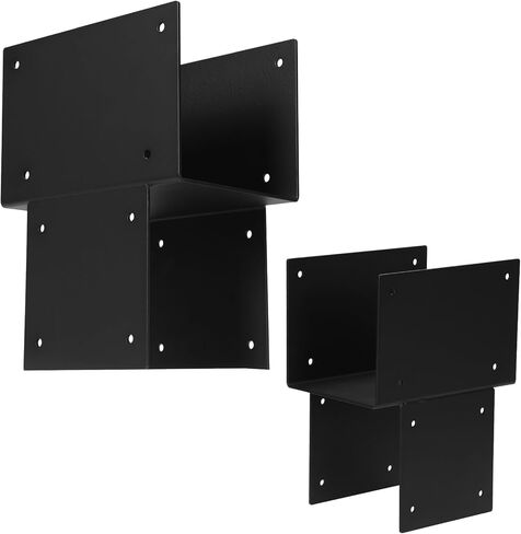 Generic 2 Pack Joist Hanger Brackets 6x6 (Actual 5.5x5.5in) Galvanized Steels Pergola Connector Brackets Post Inside Mount Bracket for Wood Posts Gazebo & Deck Beams in Kuwait