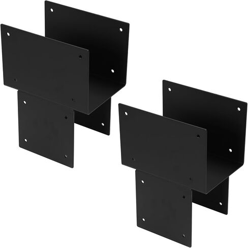 Generic 2 Pack Joist Hanger Brackets 6x6 (Actual 5.5x5.5in) Galvanized Steels Pergola Connector Brackets Post Inside Mount Bracket for Wood Posts Gazebo & Deck Beams in Kuwait